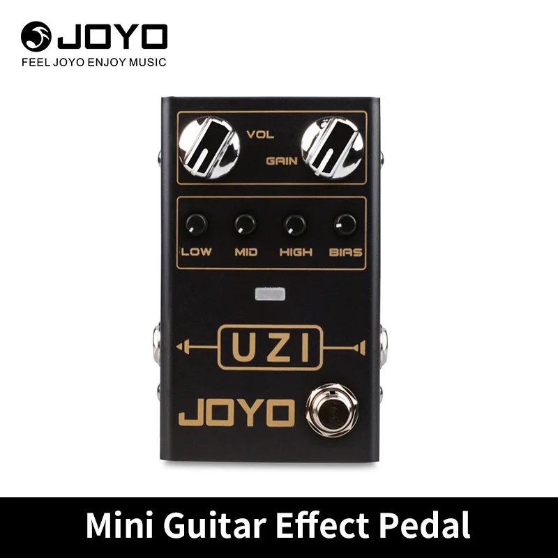 JOYO-R-03 UZI Guitar Distortion Pedal, British and American Distortion Effect, Electric Guitar Pedal for Heavy Metal Music