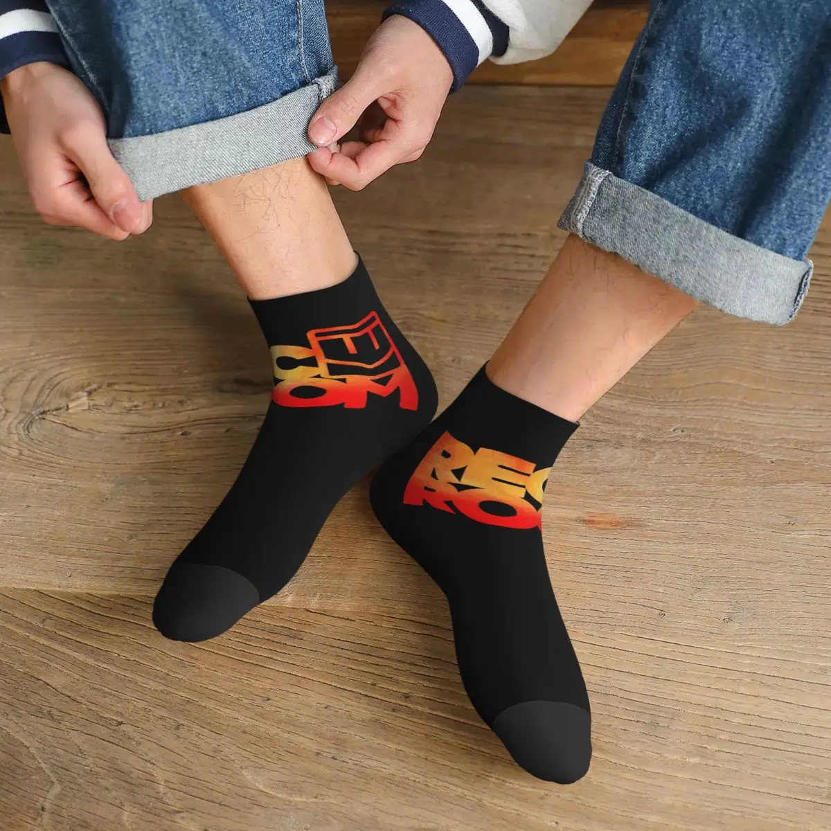

Painted Rec Room Logo Socks Harajuku High Quality Stockings All Season Socks Accessories for Unisex Gifts