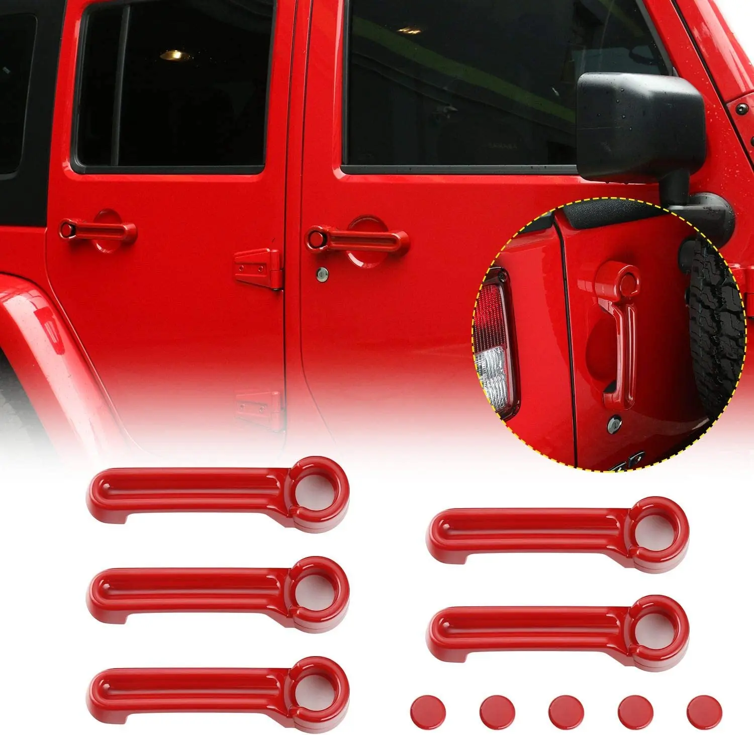 

Tailgate Handle Cover for 2007-2018 Jeep Wrangler JK / 2008-2012 Jeep Liberty / 2007-2011 Dodge Nitro