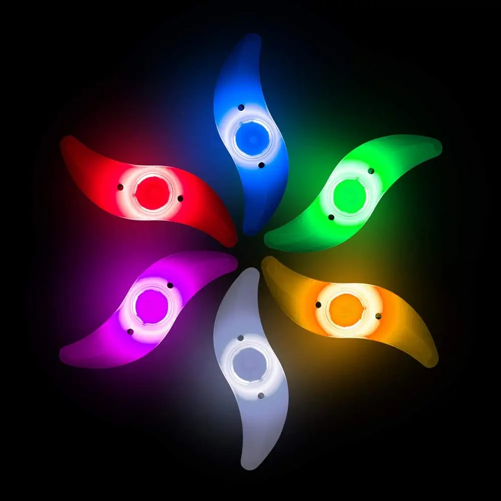 3 Modo Roda de Bicicleta Spoke Light LED Neon impermeável Luz de Aviso de Segurança da Bicicleta Fácil de instalar acessórios de bicicleta com bateria