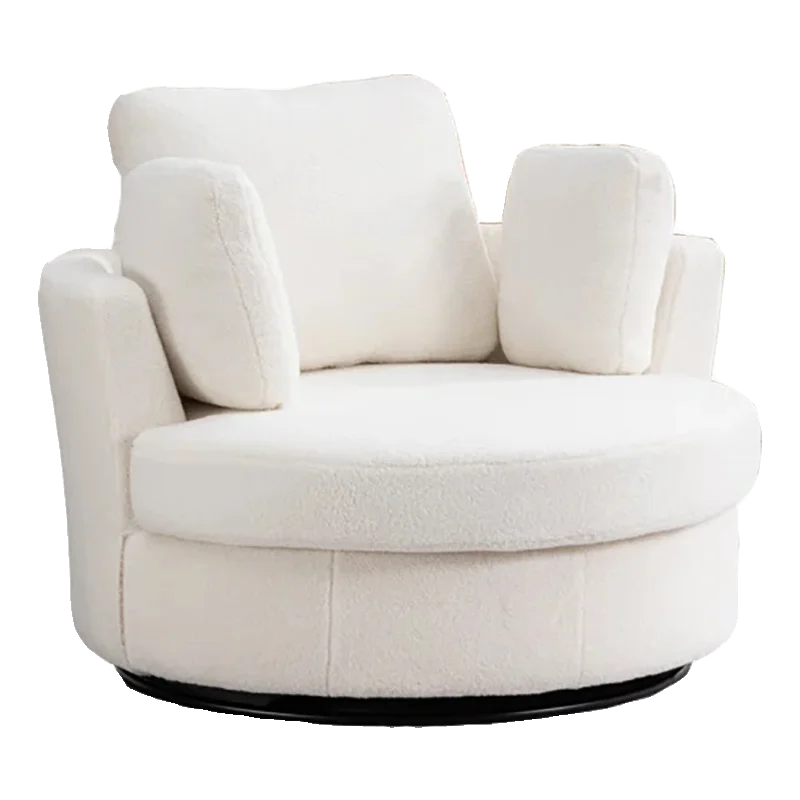 Italian light luxury art designer living room round rotatable single sofa swivel chair bedroom balcony leisure