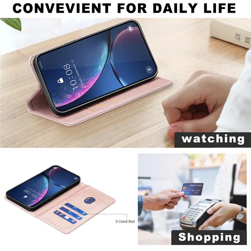 حافظة جلدية فاخرة لهاتف Xiaomi 15 15T 14 13 13T 12T 11T Pro 12 11 Lite 5G NE غطاء مغناطيسي حقائب محفظة بلون واحد