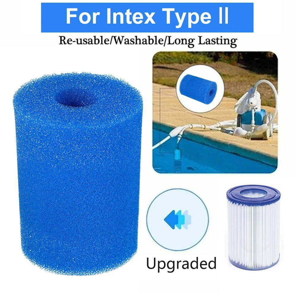For Intex Type I II VI D Washable Swimming Pool Filters Sponge Reusable Foam Cleaner Tub Filter Cartridge Garden Accessory Tool