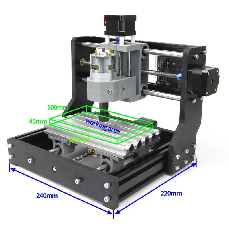 CNC 1610Pro: модернизированный комплект фрезерного станка с ЧПУ с системой управления GRBL, подключение к ПК автономного контроллера для различных гравировальных проектов