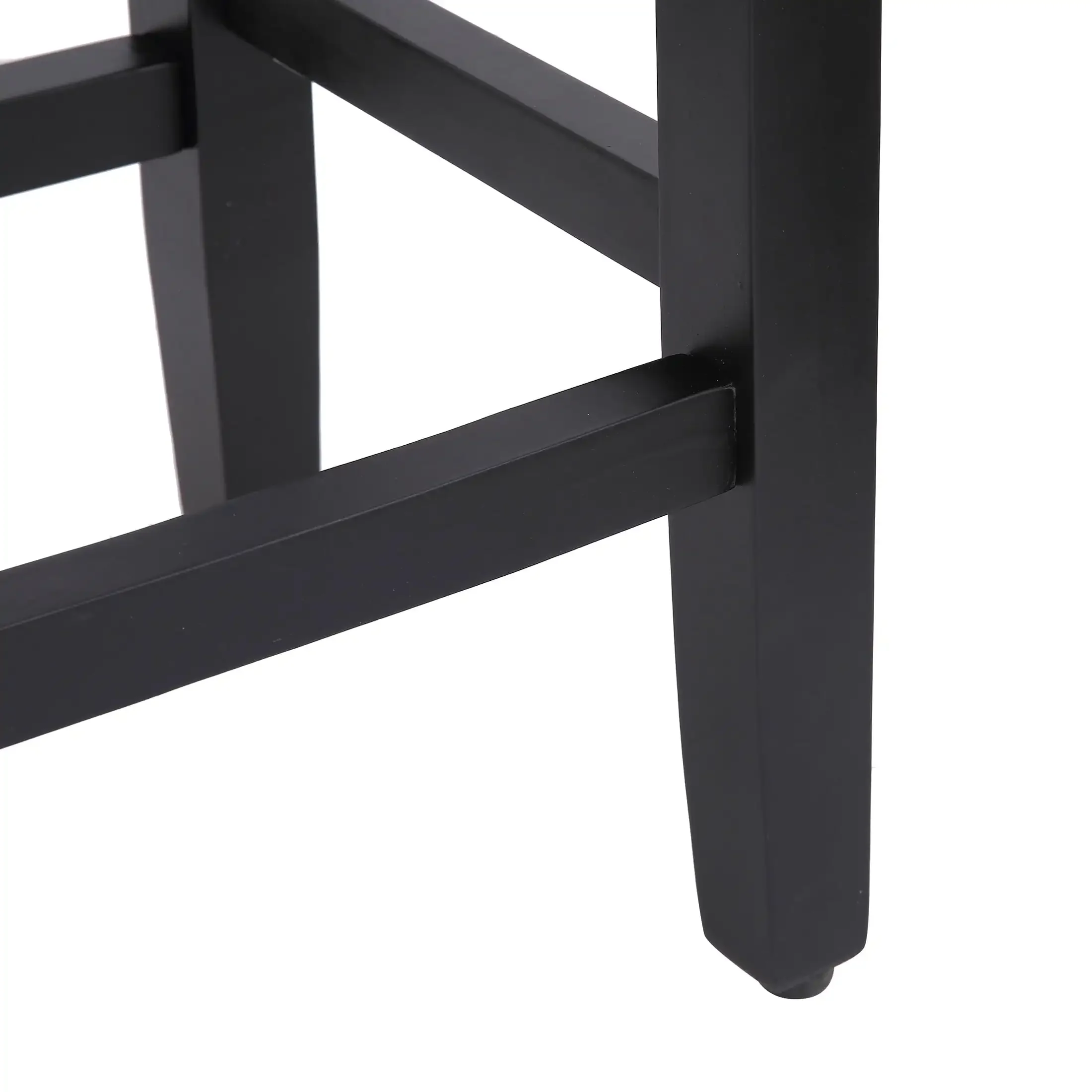 Banqueta de balcão de 24 polegadas para ilha, cozinha, jantar, bar, com perna de madeira maciça, bege