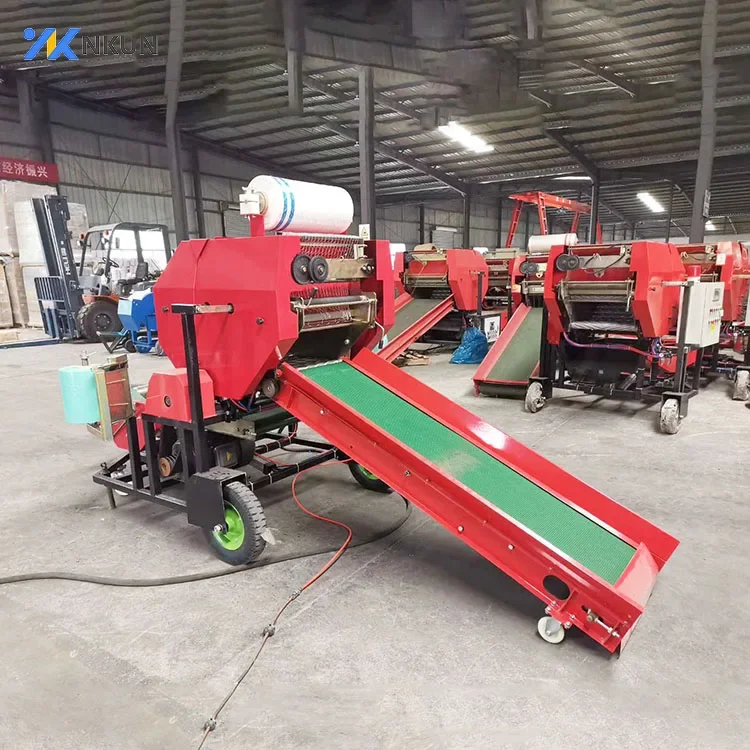 Big maize straw grass silage baler bundle bundling machine silage packing machine