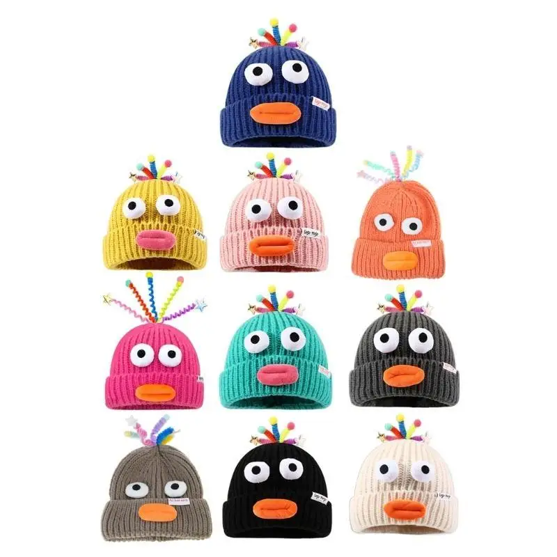 

652F Slouchy Winter Warm Skull Cap Knitted Beanie Adorkable Accessories Unisex Skull Cap Skiing Cycling Outdoor