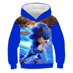 Sonic Sonic 3D Sweatshirt, langes Sweatshirt, Animationskleidung, Jungen und Mädchen, Frühling, Herbst 2024 12 Hauptverkäufe Sonic Children's Clothing - №1