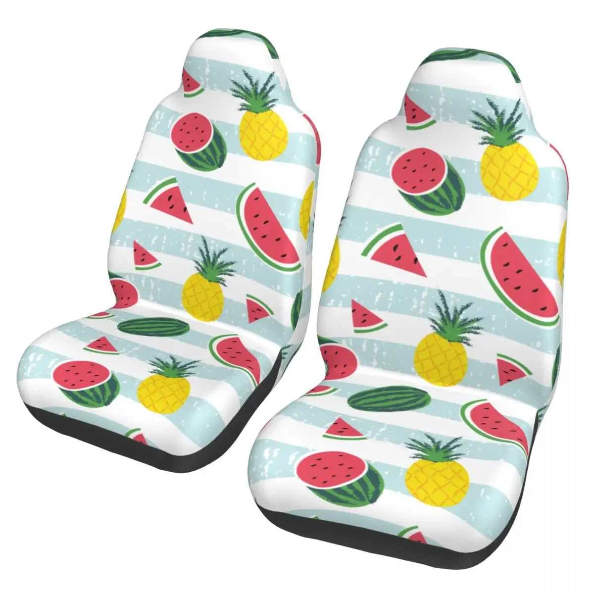 Watermelon Pineapple Stripes Universal Car Seat Cover Protector Interior Accessories Suitable For All Kinds Models Seat Covers