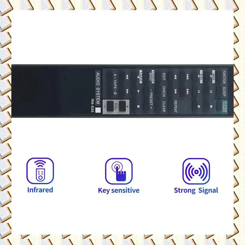 

A14M 10X RM-S33 Remote Control For Sony Audio System HCDH801 MHC701 MHC-701 MHC-801 MHC-S30 MHC801 MHCS30 STD777ES