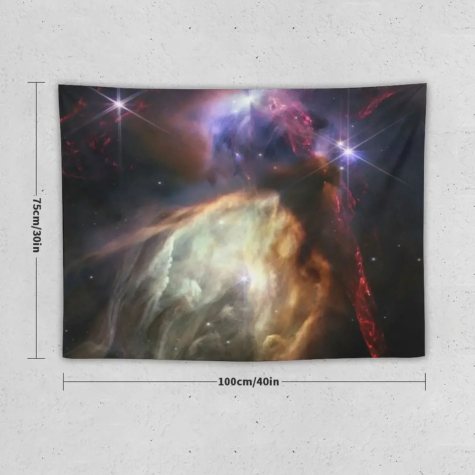 Rho Ophiuchi (James Webb/JWST), Star-forming region — space photo art poster Tapestry Wall Deco Decor For Room Tapestry