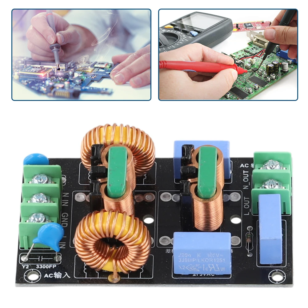4a 10a 20a 3-stufige Emi-Leistungs filter platine emi elektro magnetische Interferenz reinigen die Gleichstrom-Differential-Audio verstärker platine