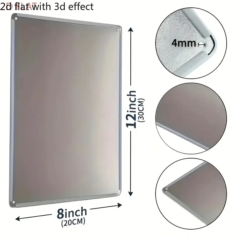 1 لوحة معدنية مسطحة للحديقة ثنائية الأبعاد، مناسبة للديكور الفني للمنزل والمكتب الداخلي والخارجي.