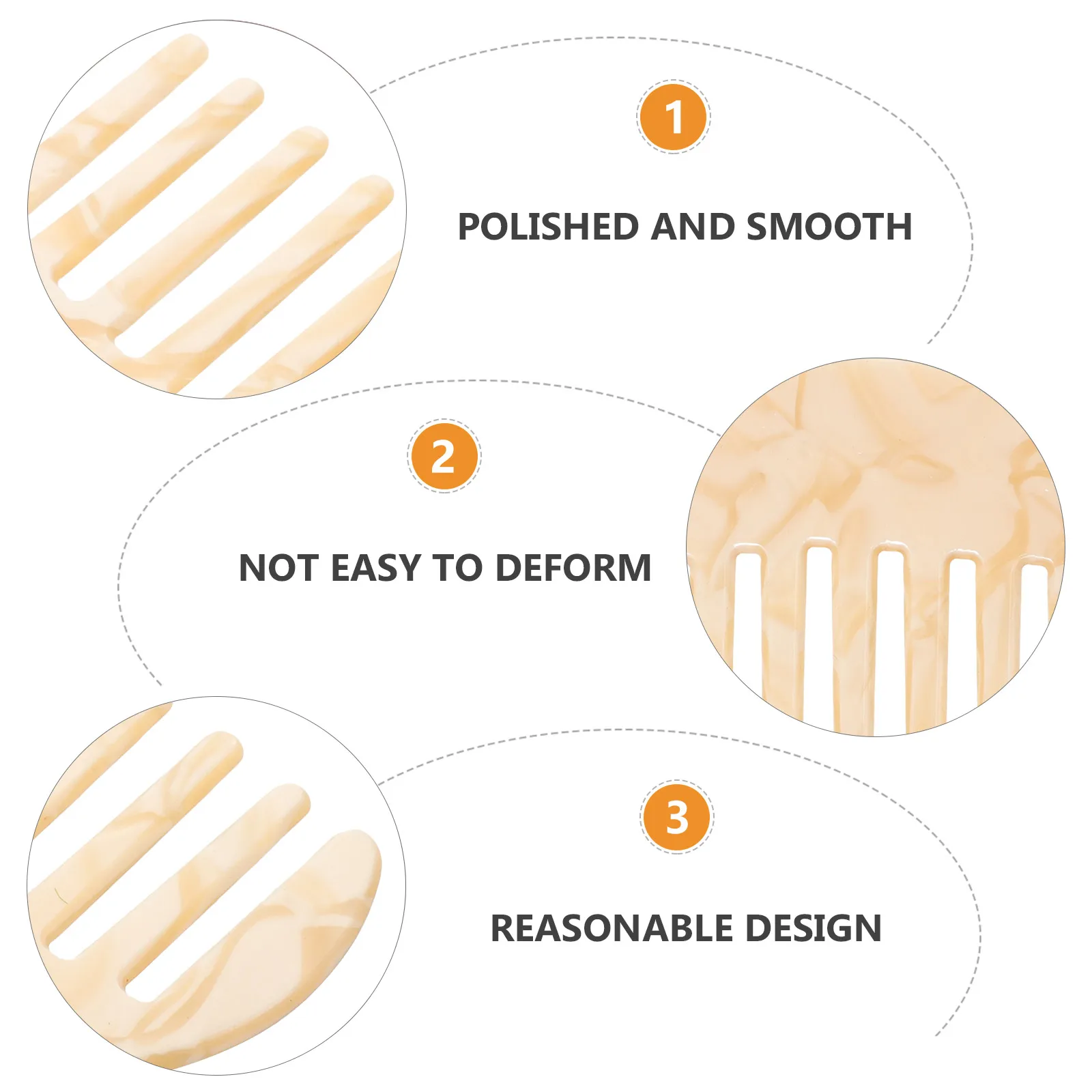 

Curly Hair Comb Wet Detangling Wide Tooth Teasing Styling Comb For Women Anti-Static Large Tooth Hair Picks Detangler Combs