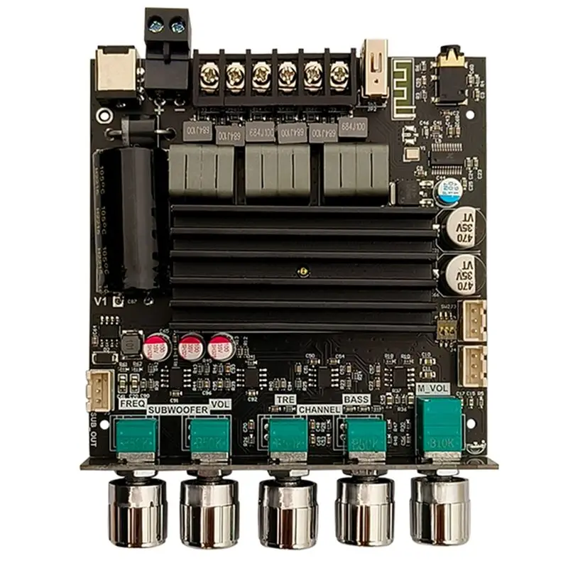 

FFYY-ZK-ST21 Amplifier Board Hifi Stereo Amplifier Board 2.1 Channel 100Wx2+200W Subwoofer Chip TPA3221 (A)