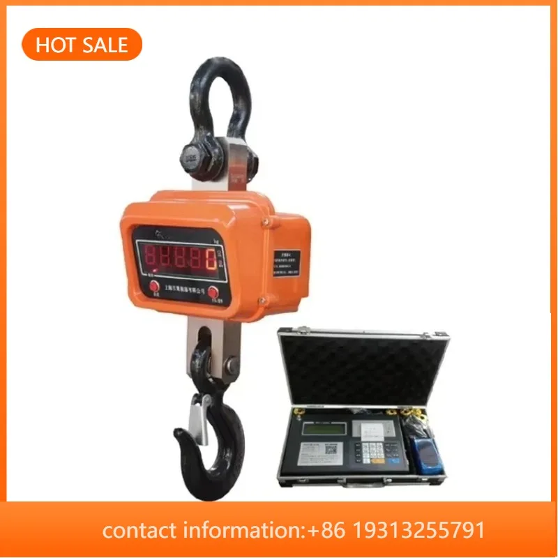 

【Best-selling】10Ton Stainless Steel Crane Scale Built-in Printer Large Display Wireless Sensor