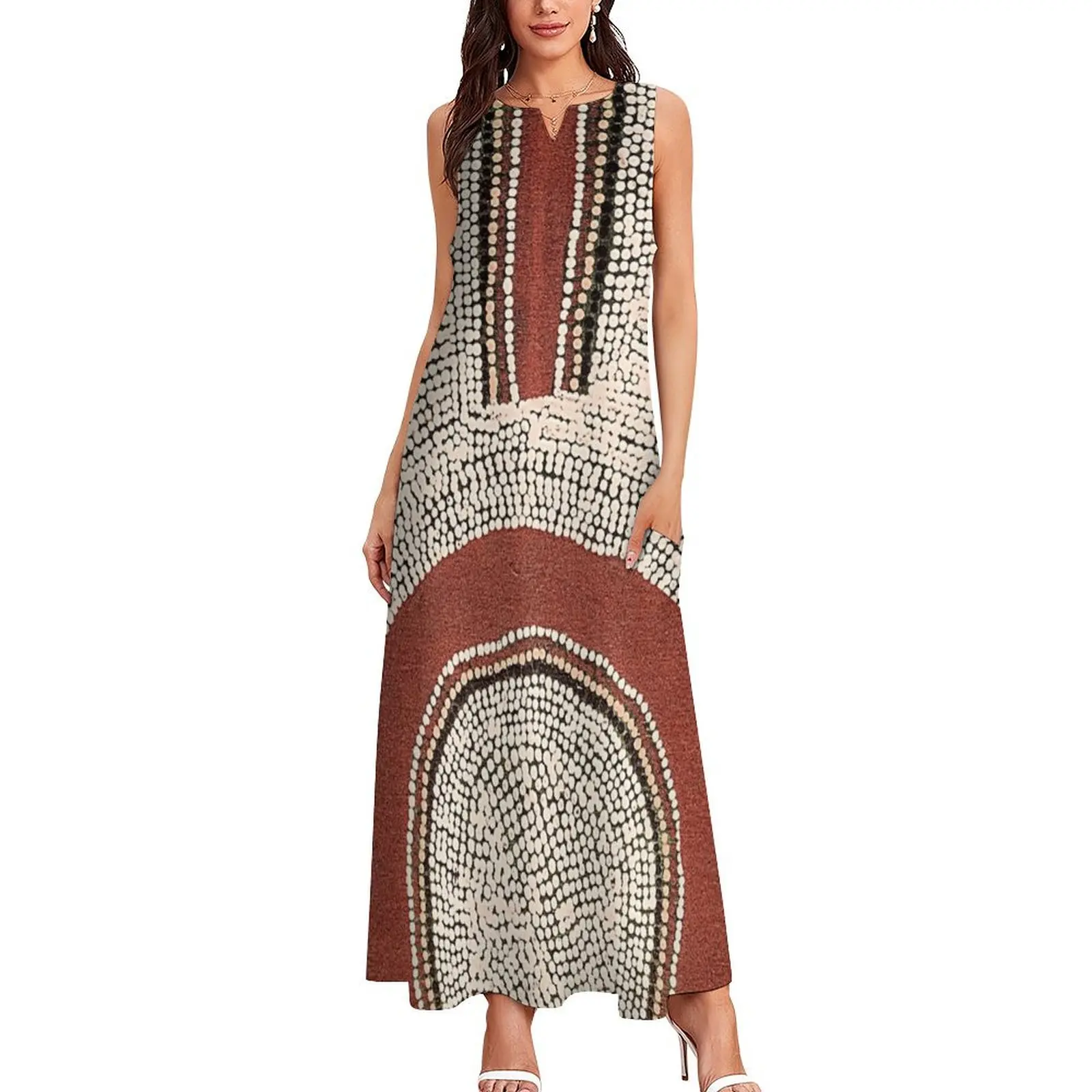 Awesome Aboriginal Dot Art Long Dress Women's summer long dress Dresses gala festival outfit women Dress