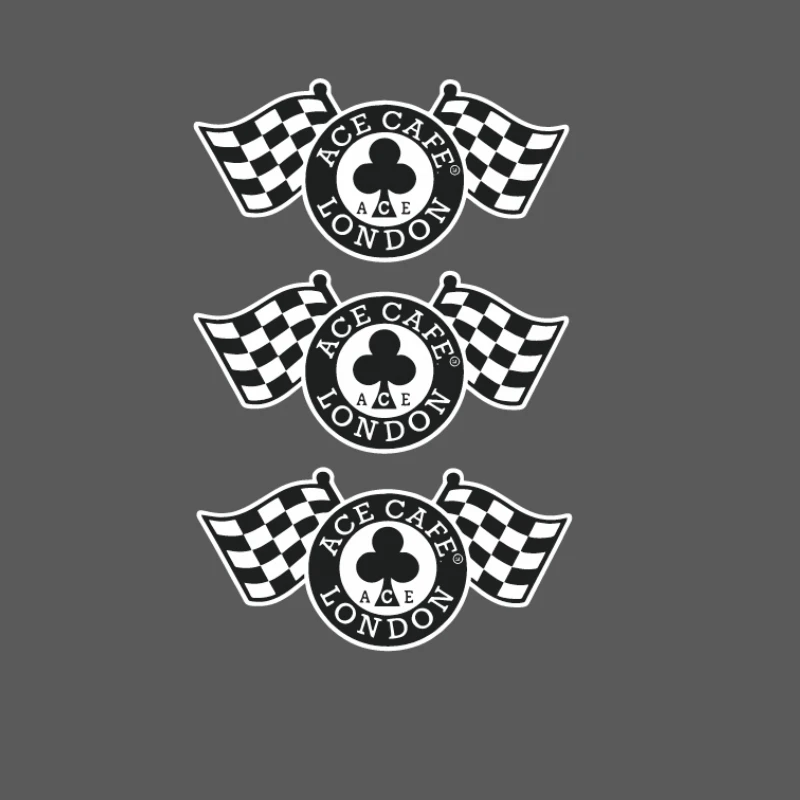 Retro Racing Checkered Flag Aufkleber, wasserfeste Vinyl-Aufkleber für die Autodekoration