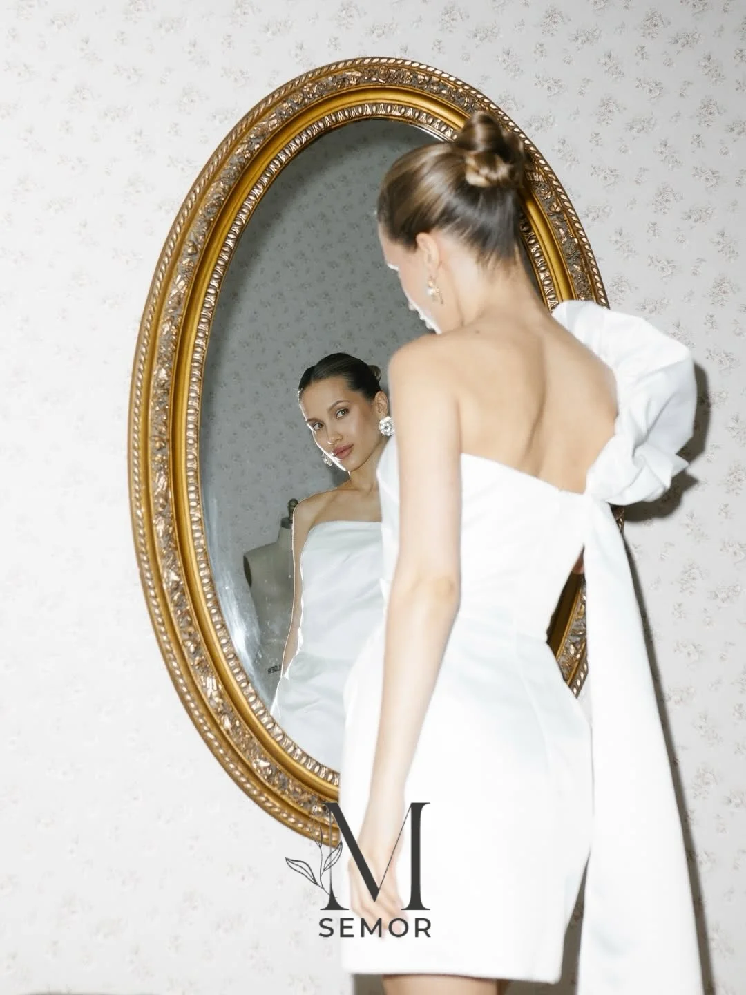 Semor Elegant Short A-Line Wedding Dress 2027 Stain Woman One-Shoulder Mini-Length Above Knee Vestidos De Novia Customized