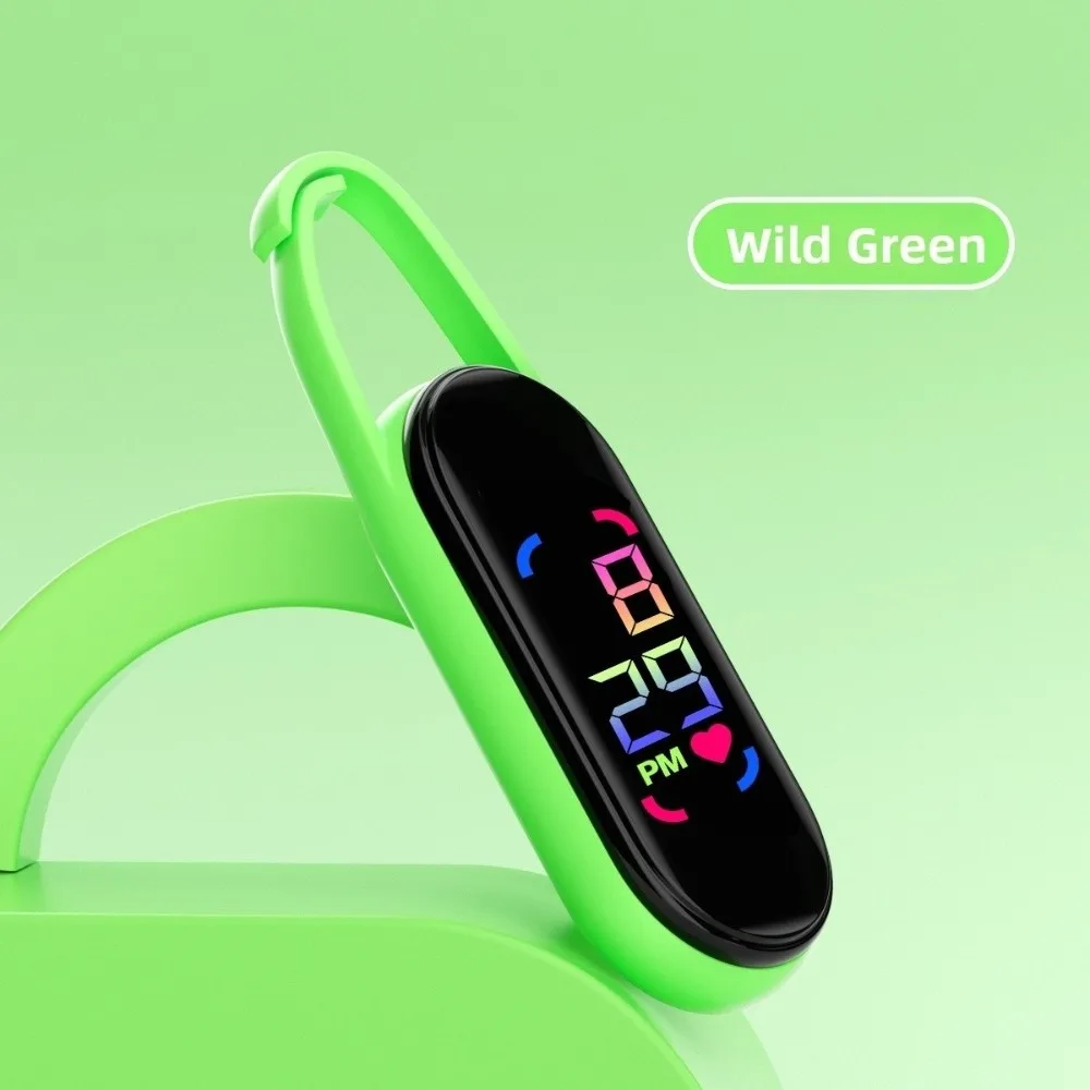 LED Pocket Watch Keychain Big Numbers Digital Display Electronic Hanging Watch Multipurpose Waterproof Digital Watch Kid Adult