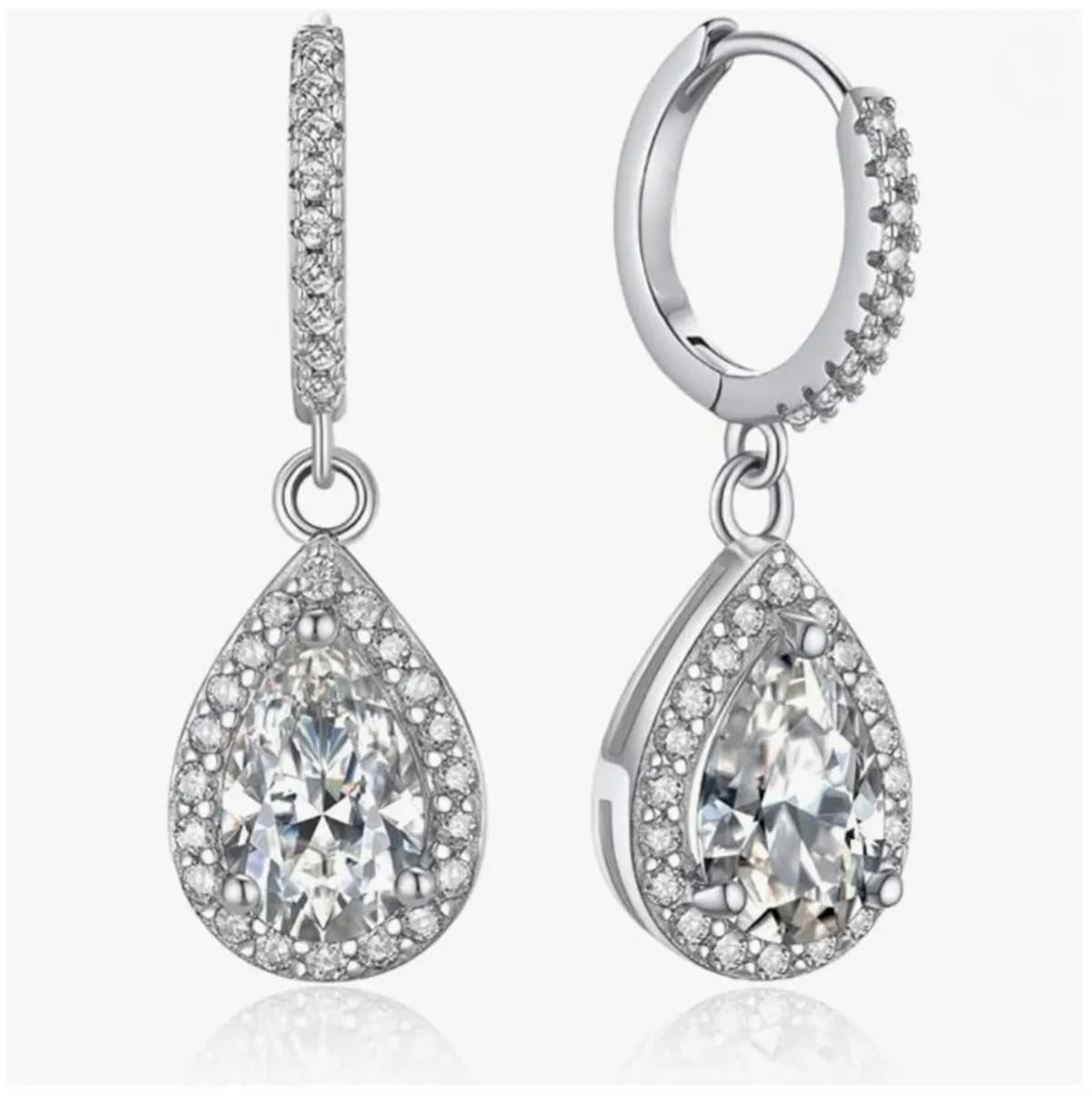 

LAB GROWN DIAMOND Drop Earrings for Women, Women's Gift for Valentine Birthday Dancing Earrings, 14 SOLID GOLD Dangle Earrings