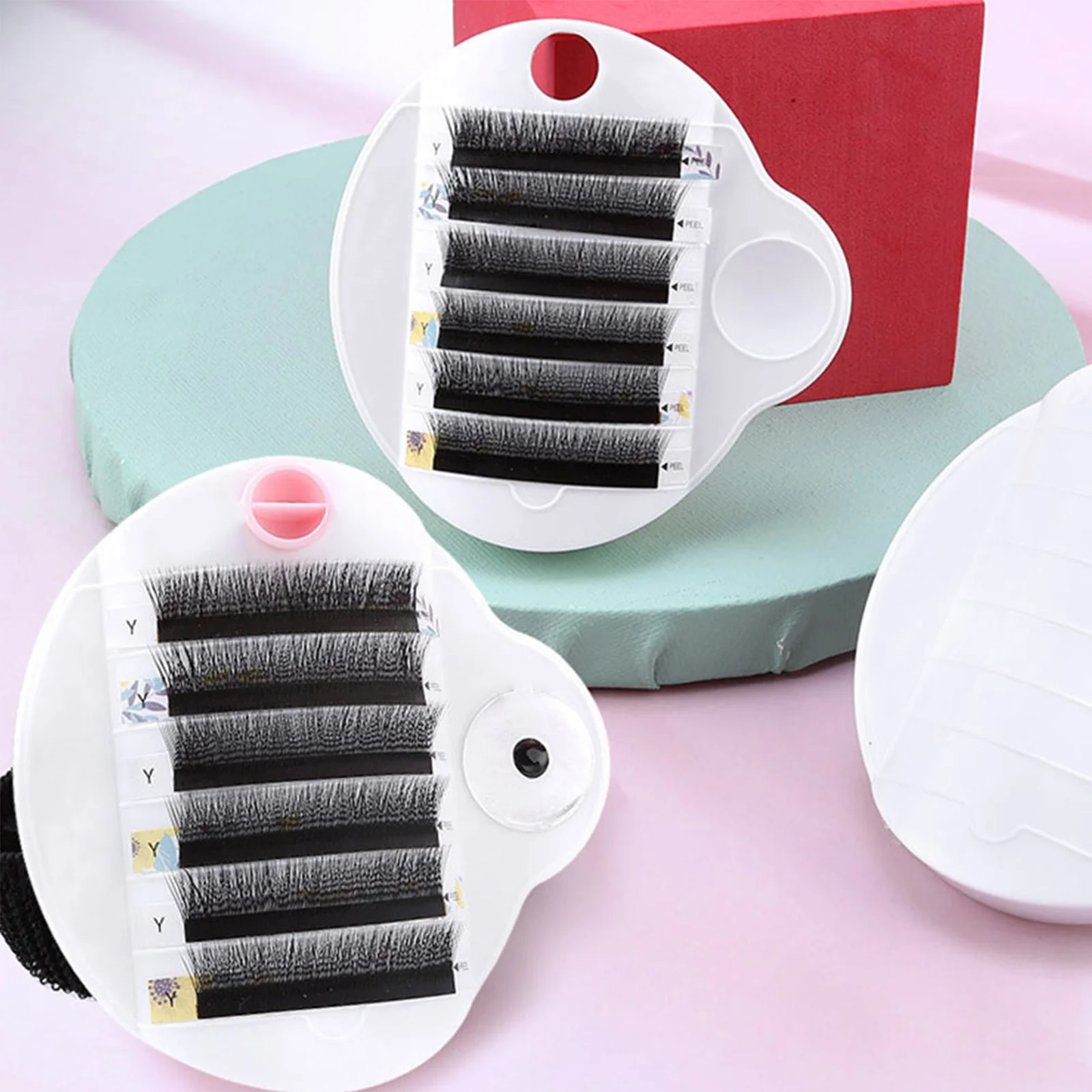 

Tray Eyelash Beauty Supply Fake Eyelashes Extension White Salon False Plate Creative Holder