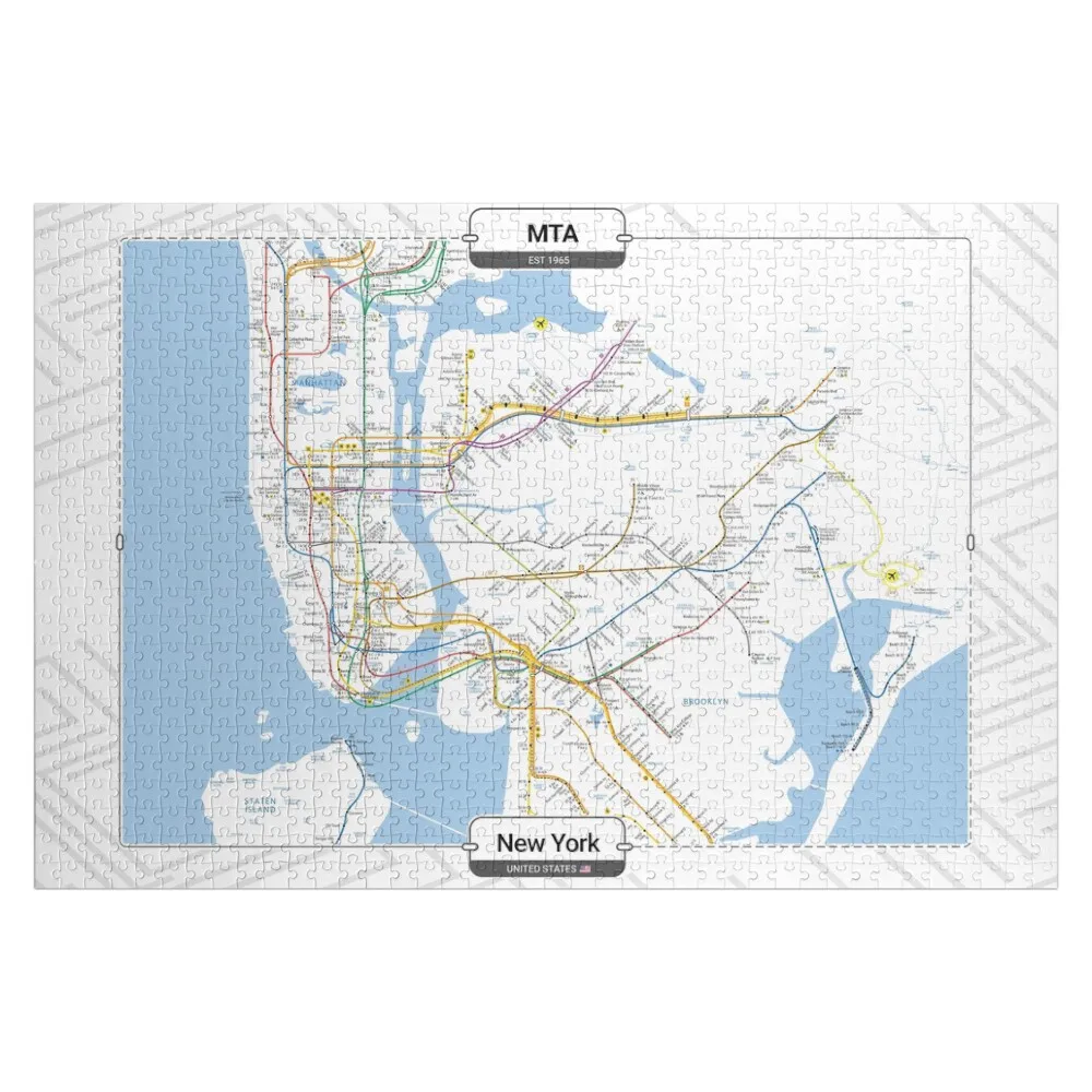 Subway - New York Jigsaw Puzzle Christmas Toys Wood Adults Personalised Personalized Wooden Name Puzzle