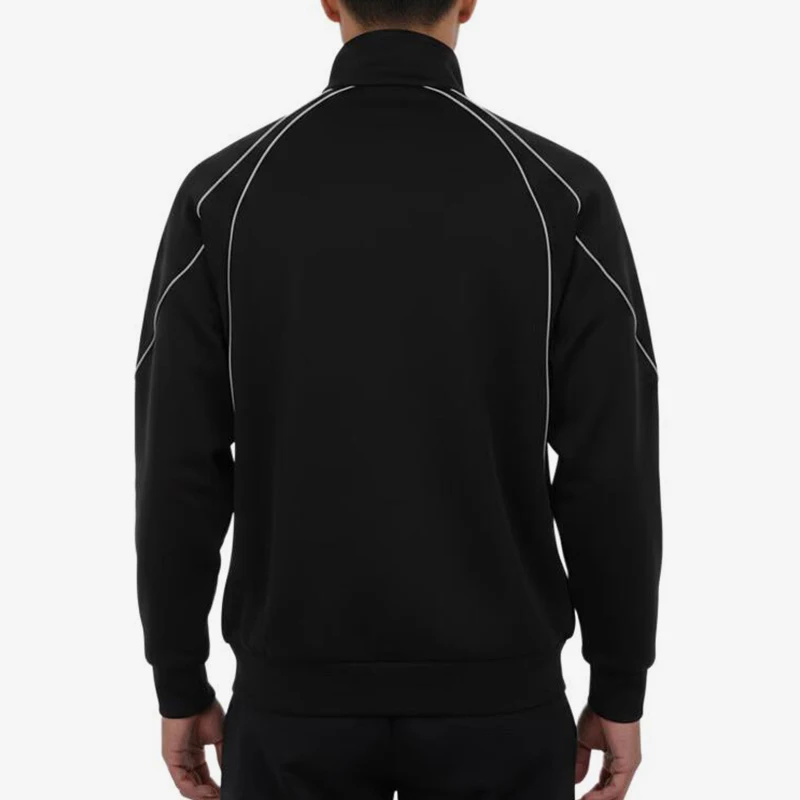 Adidas Authentic New Men's Black and White Zipper Open Jacket IB6966