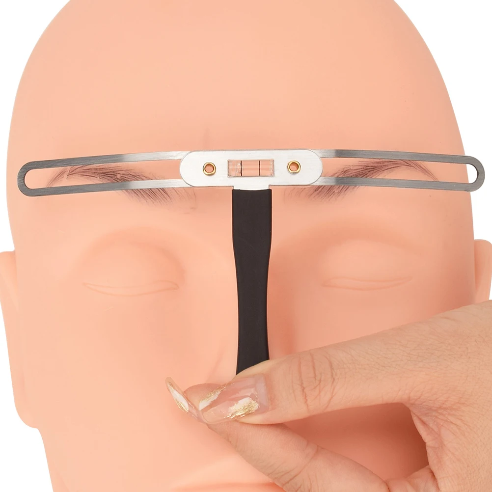 

Horizontal Positioning Eyebrow Tattoo Ruler Stainless Steel Brow Mapping Tool Measuring Shaping Stencil Balance Design Non-Slip