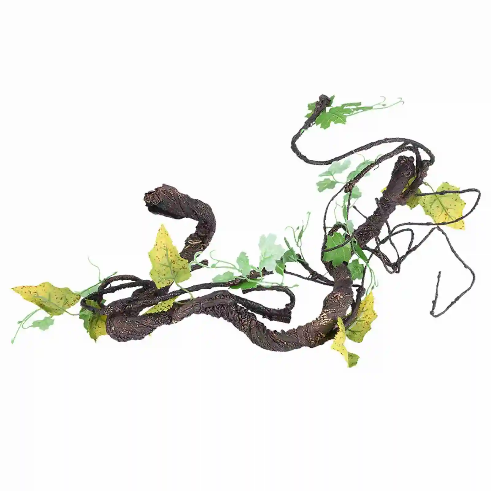 Artificial Reptiles Vine Climber Jungle Forest Bend Branch with Built-in Flexible Metal for Terrarium Cage Decor