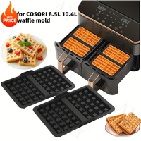 Air silicone fryer, baking tray, waffle baking mold suitable for COSORI 8.5-liter, 10.4-liter/Ninja AF400EU/AF451EU/AF500EU