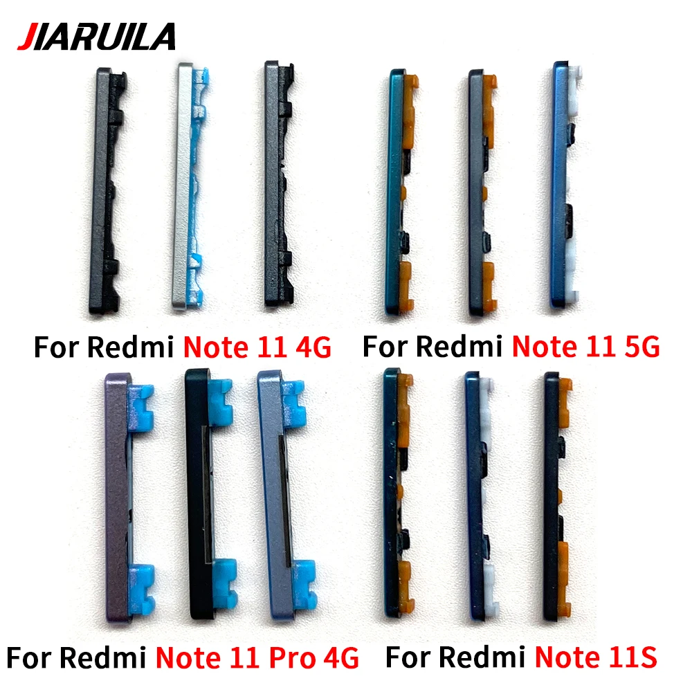 Side Power Key + Volume Button For Xiaomi Redmi Note 11S 11 Pro 4G 5G ON OFF Volume Up Down Replacement Parts