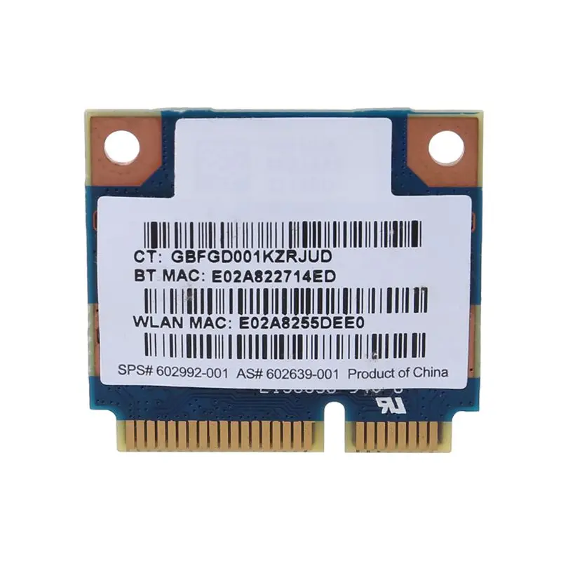 2024 New 802.11b/g/n Half Mini PCie Wireless Adapter WiFi Card Bluetooth-compatible 3.0 for HP CQ42/ CQ62/ G56/ CQ56/ DV6