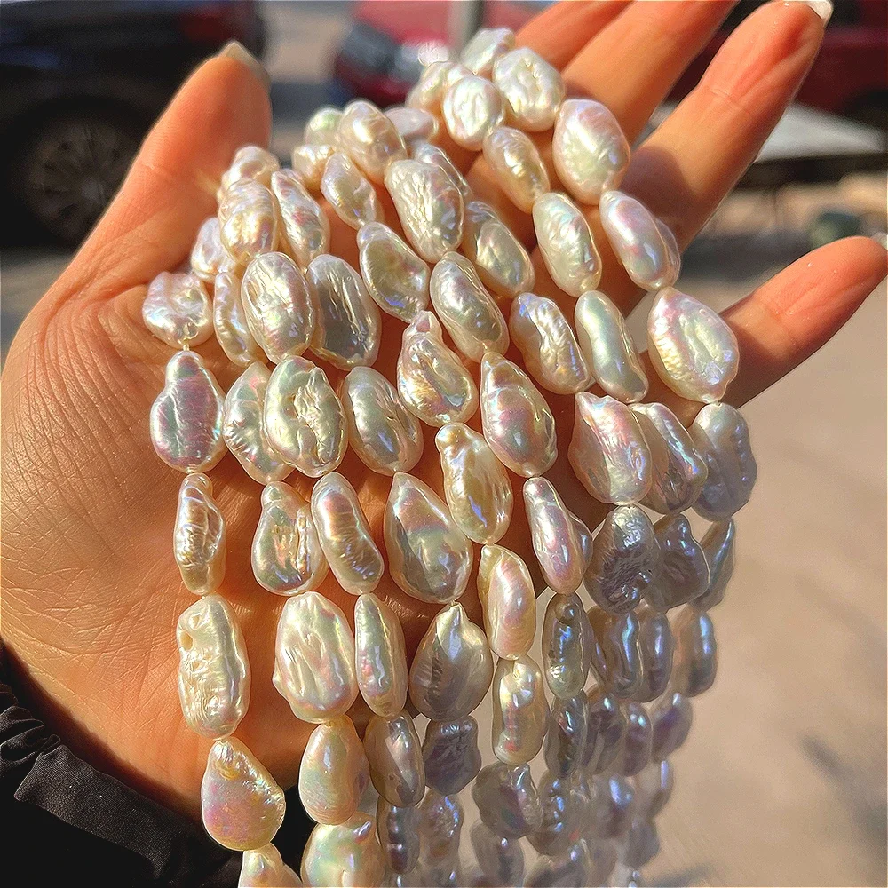 12x16mm5A Natural Freshwater White Baroque Irregular Pearl Fine Gift Premium Bead Jewelry Make DIY Necklace Bracelet Accessories
