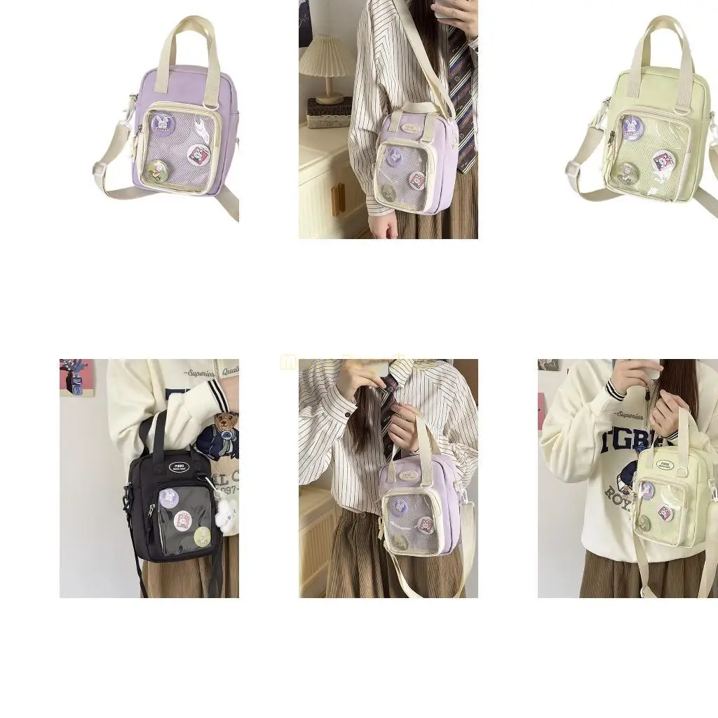 

X90D Stylish Anime Themed Crossbody Bag Practical Nylon Fabric Spacious Shoulder Bags
