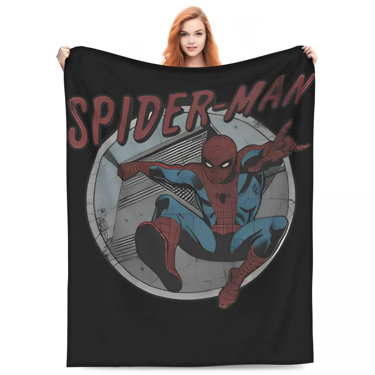 Spider-man Spiderman Blanket Super  Comfortable Plush Throw Blanket For Home Decor Airplane Travel Flannel Bedspread Bed Cover