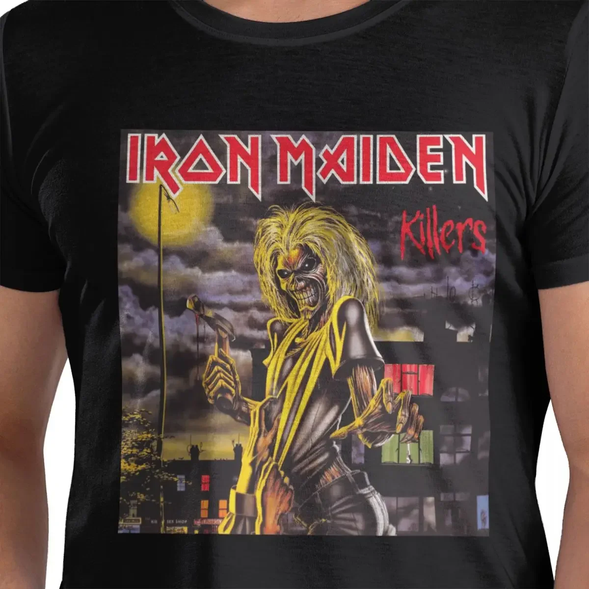 

Креативная ретро футболка Ironmaiden Rock Band из 100% хлопка, мужские классические футболки, мужские футболки с круглым вырезом и коротким рукавом, S-6XL