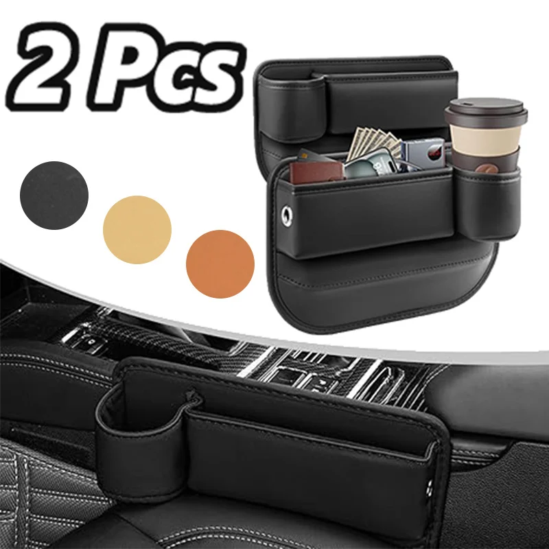 1 Set Universal Car Seat Gap Organizer - Multifunctional Storage Box with Pocket, Wallet, Keys, Card
