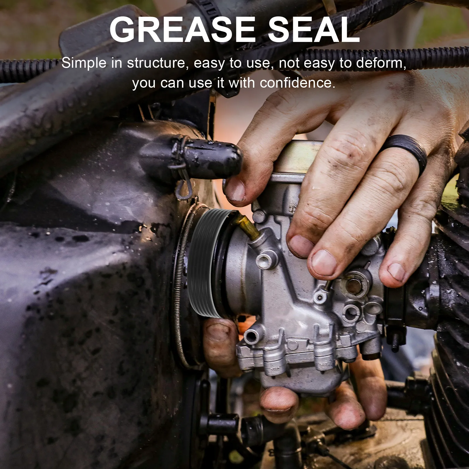 Grease Seal Compatible 168F 170 Engine High Durability Rubber Oil Seal Replacement Sprayer Engine Pump Crank Oil