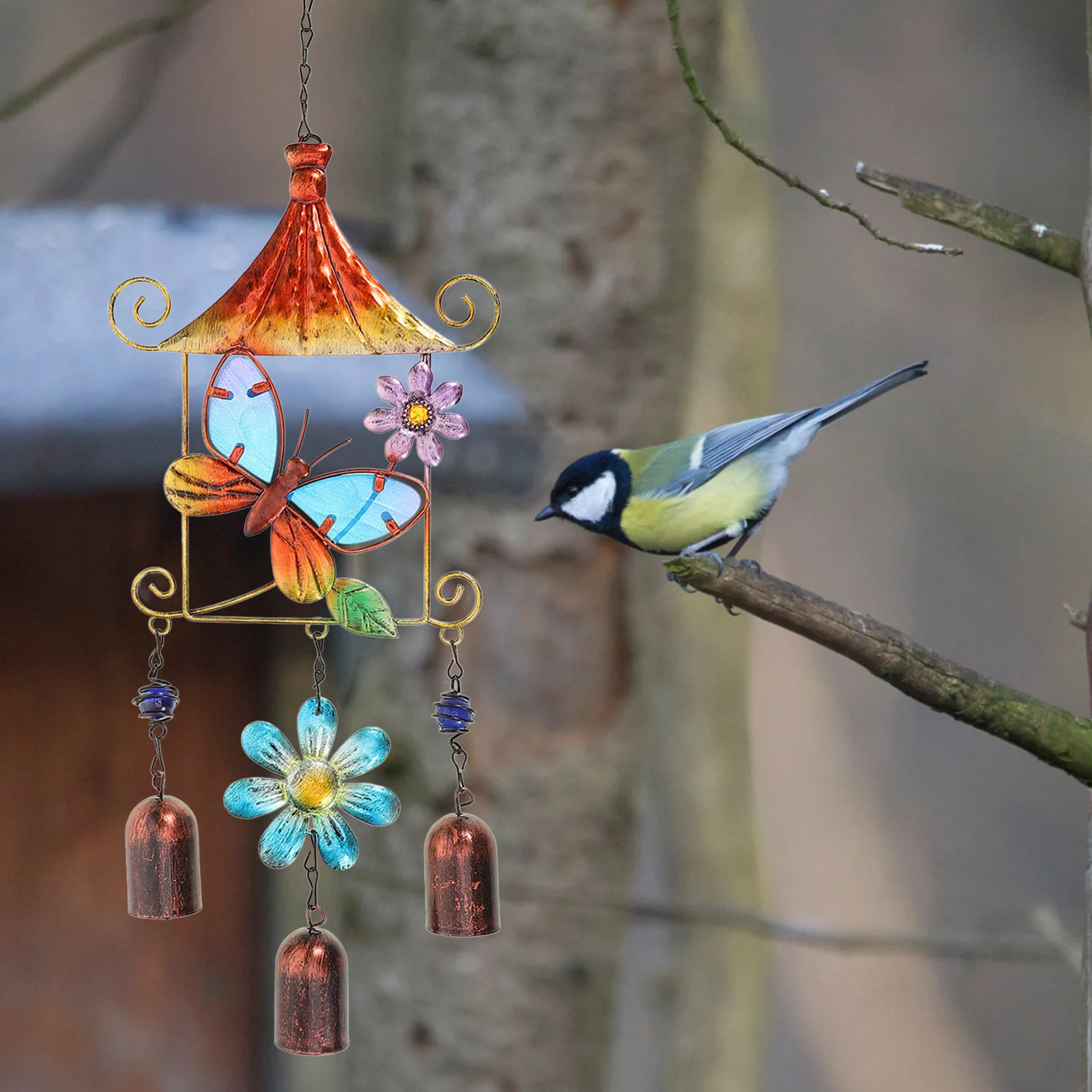 

Metal Wind Chime Vintage Bell Pendant Sturdy Lightweight Hanging Bell Ornament for Garden Patio Indoor Decor Wind Chime