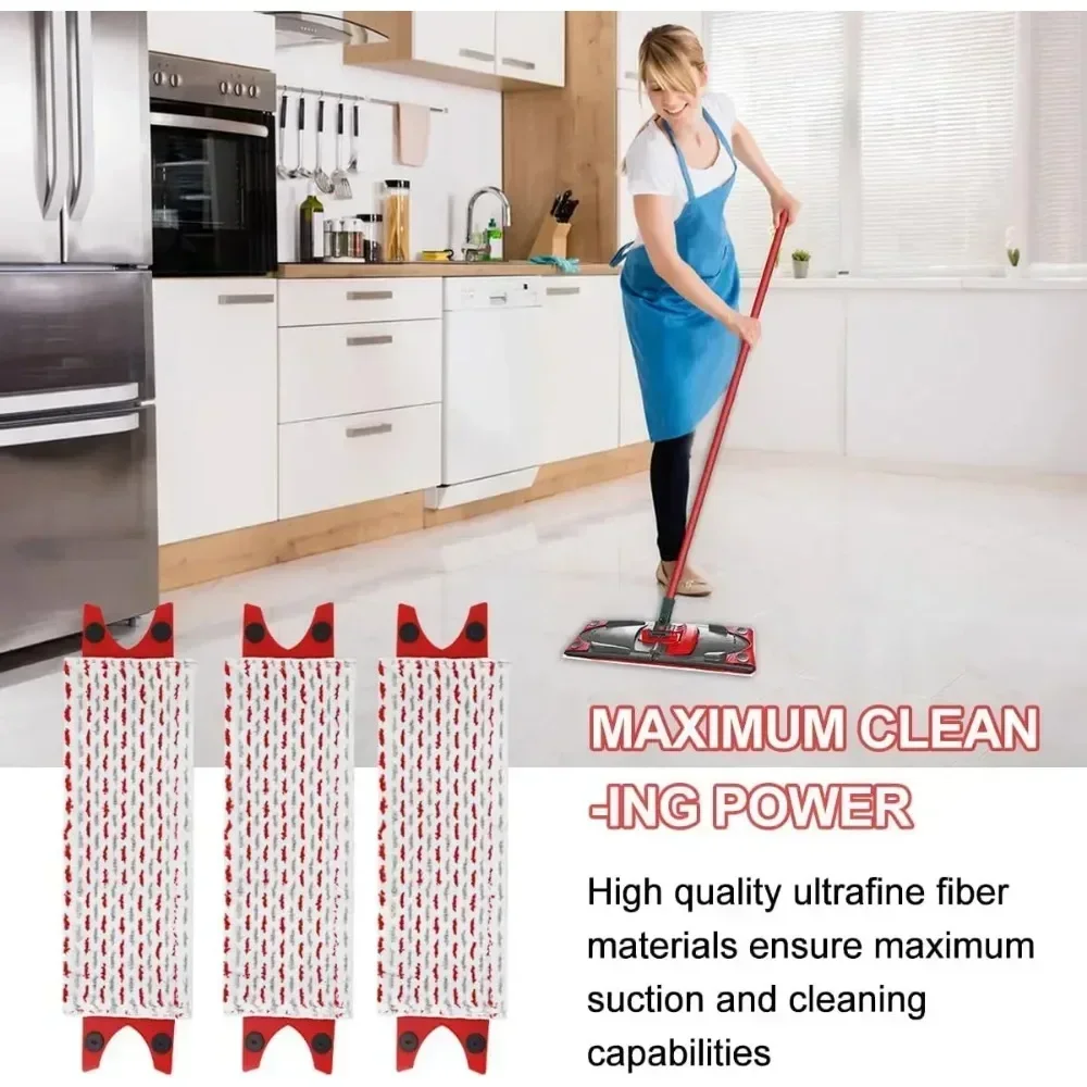 High Quality Microfiber Floor Mop Pads Reusable Flat Spin Mop Cloth Replacement for UltraMax Quick Drying Machine Washabl