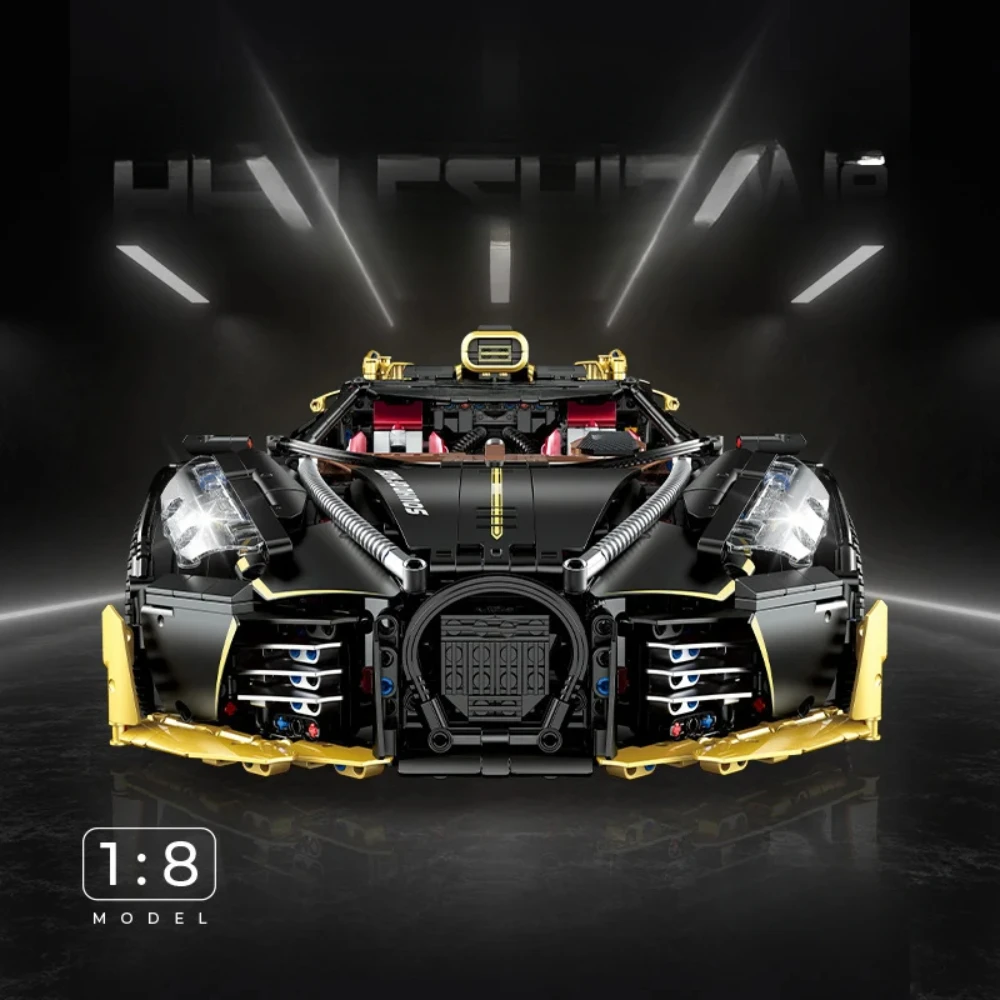 MOC التقنية التحكم عن بعد سيارة رياضية اللبنات نموذج 1:8 مقياس مركبة الطوب الجمعية سطح المكتب لعب للبنين هدية مجموعة #2