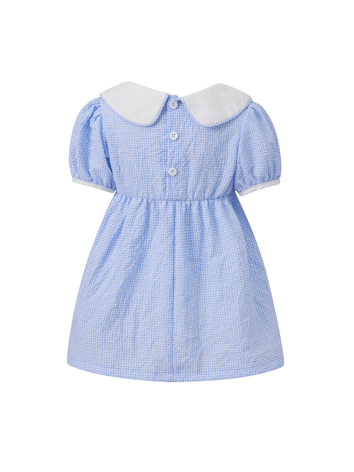 

Милое летнее платье А-силуэта для маленьких девочек с цветочным принтом, рукавами с рюшами и воротником Питер Пэн