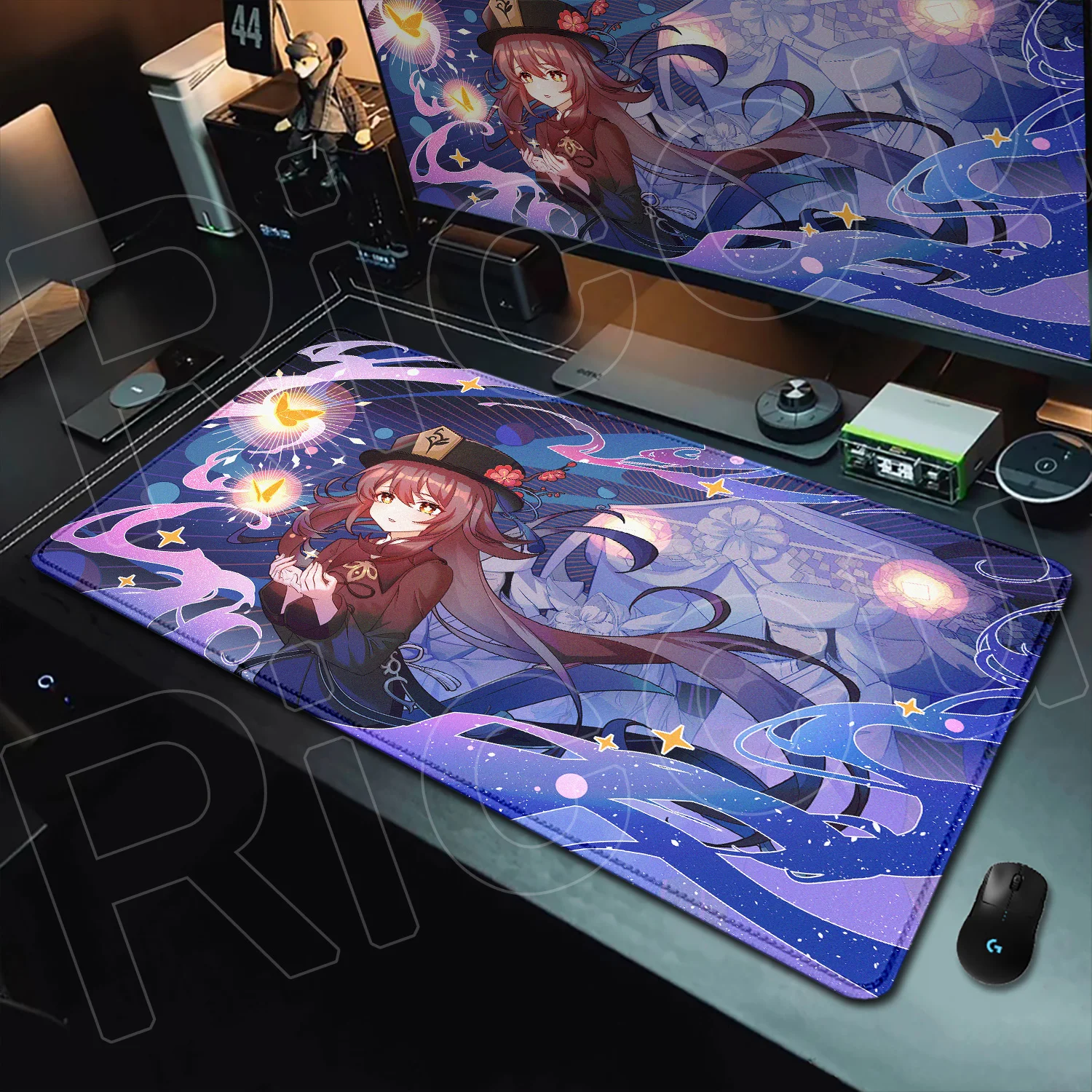 

Kawaii Hu Tao Anime Girl Desk Mat Large Computer Non-slip Rubber Mousepad Genshin Impact Gamer Speed Keyboard Laptop Office Rugs