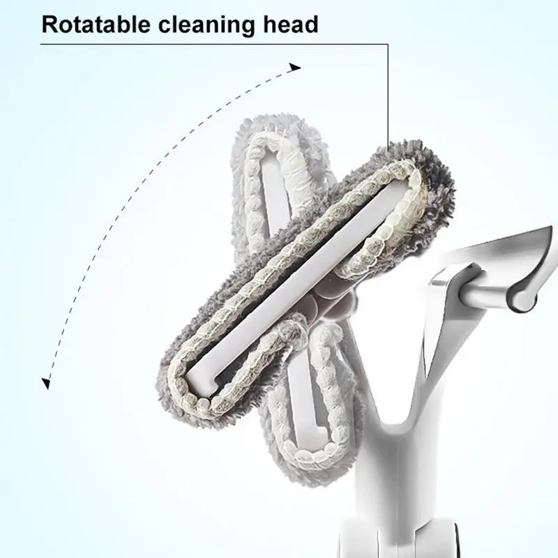 Window Cleaning Tool Glass Cleaning Mop With Rotating Head Extension Pole Wiper For Window Ceramic Tile