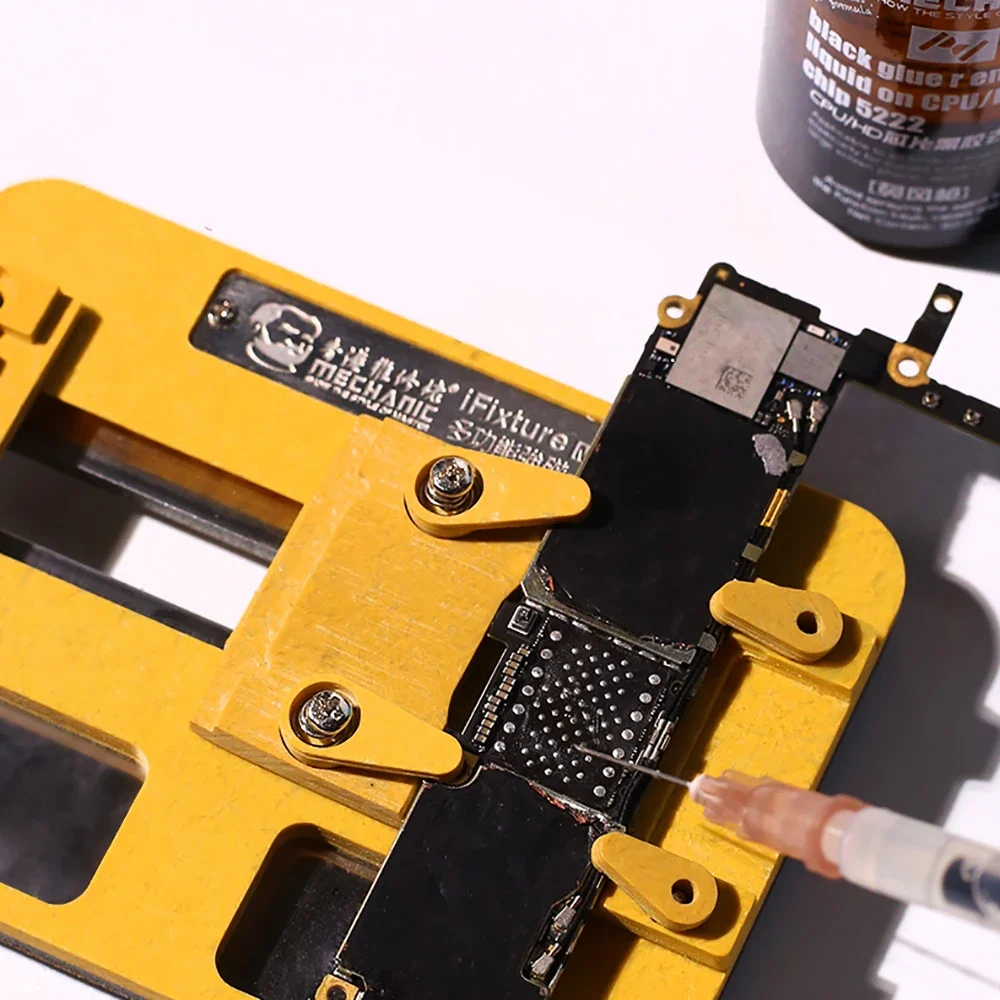 Mekanik Penghilang Lem Hitam 5222 30ML dan Alat Suntik untuk Ponsel Pintar CPU/Perbaikan Chip HD Tidak Perlu untuk Cairan Penghilang Vinil Pistol Udara