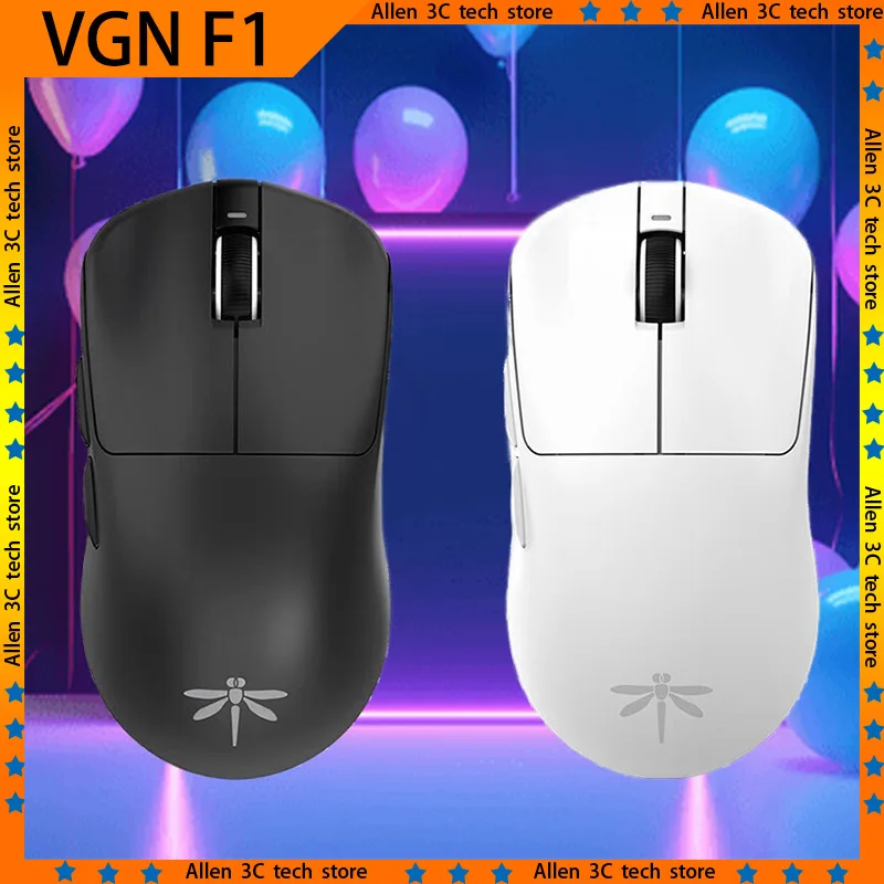 vgn-dragonfly-f1-wireless-mouse-paw3395-sensor-low-delay-lightweight-ergonomics-office-laptop-esports-gamer-pc-gaming-mouse-gift