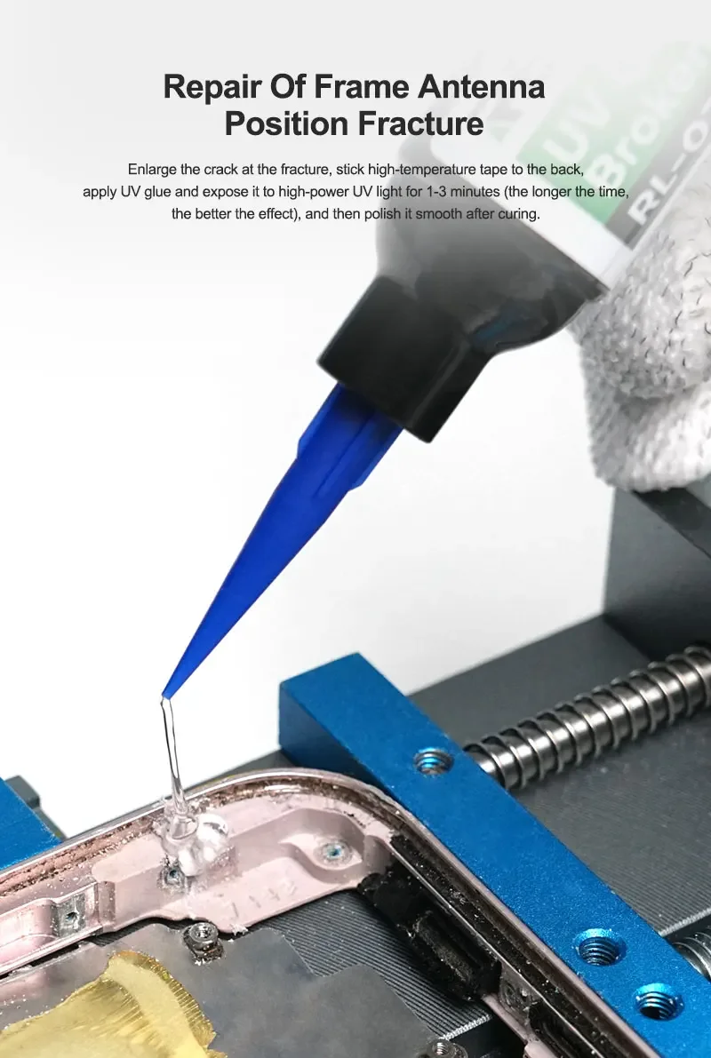 RELIFE RL-035D Repairing Broken Frame UV Adhesive With High Hardness Fast Curing without Whitening Repair Mobile Phone Tools