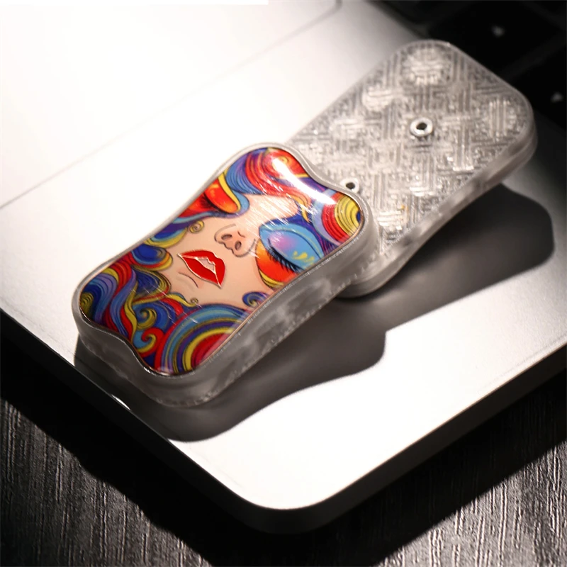 Rainbow Girl EDC Fidget Toy Zinc Alloy PC Magnetic Push EDC Fidget Slider Office Stress Relief Toy ADHD