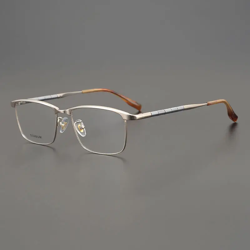 

Japanese high-end square handmade glasses frame high value full frame Z titanium business men's half frame myopia